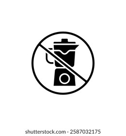no juicer icon Simple thin line logo