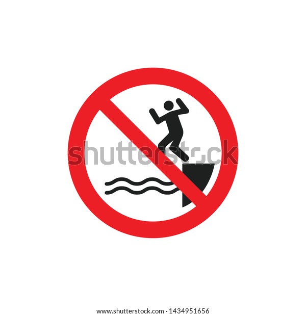 No Jumping Into Water Sign Vector Stock Vector (Royalty Free ...