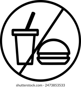 No junk food icon. Replaceable vector design.