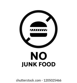 No Junk Food Sign For Your Need Such Presentation, Document, Notice Sign, Etc