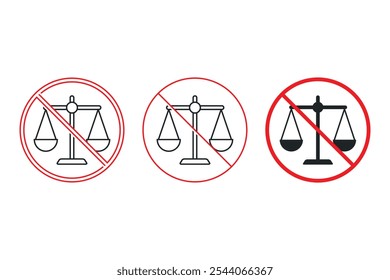 No justice icon. Illustration vector