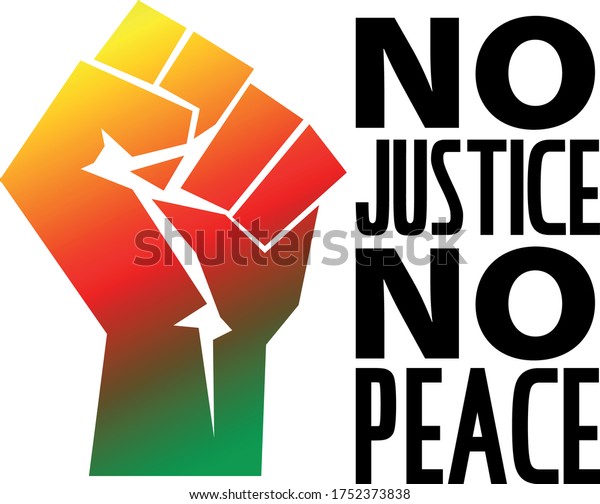 No Justice No Peace Banner Design Stock Vector (Royalty Free ...