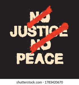 No Justice No Peace Brush Vector Stock Vector (Royalty Free) 1783420670 ...