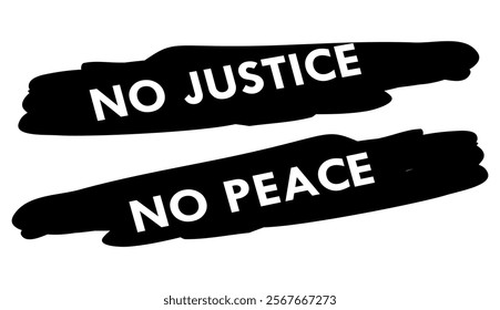 No Justice, No Peace Sign Held Up - Peaceful Protest Symbol