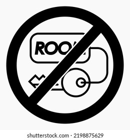 No key. Key ban. No room key. Vector icon.