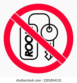 No key. Key ban. No room key. Vector icon.