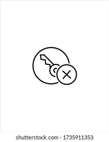 sin icono de clave,icono de mejor línea de vector.