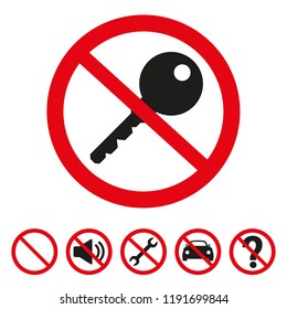 No key sign on white background. Vector illustration