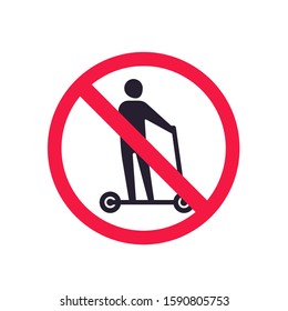 no kick scooter vector sign