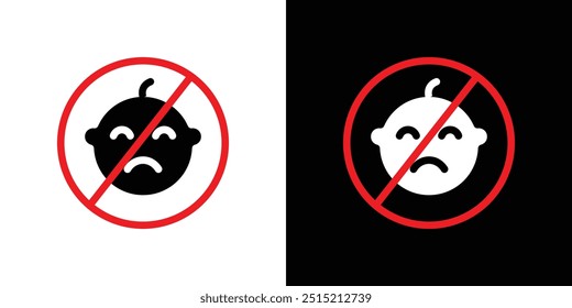 No se permite el Vector de conjunto de logotipos de iconos de niños