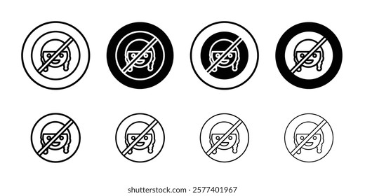 No kid allowed icon Vector logo set flat