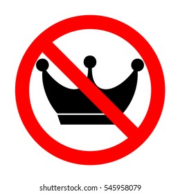 No King crown sign. 