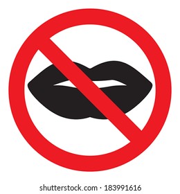 No Kisses Sign