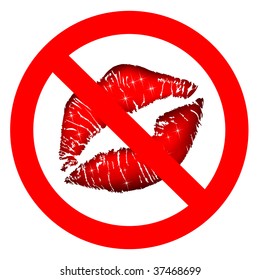 No Kisses Sign.