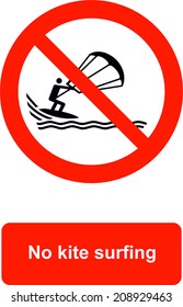 No kite surfing