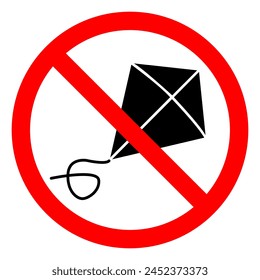 No Kite Symbol Sign ,Vector Illustration, Isolate On White Background Label. EPS10