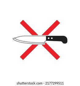 No knife icon design isolated on white background