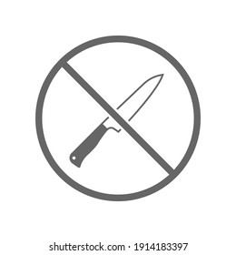 No knife sign isolated on white background. Vector illustration