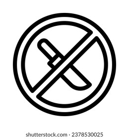 no knife symbol icon vector illustration