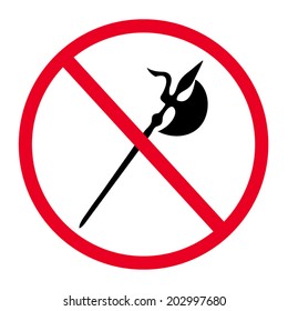 no knife symbol, no weapon, prohibited symbol