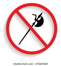 no knife symbol, no weapon, prohibited symbol with shadow