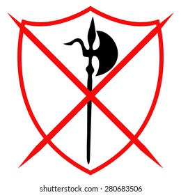 no knife symbol, no weapon, prohibited symbol