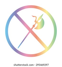 no knife symbol, no weapon, prohibited symbol
