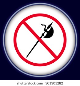 no knife symbol, no weapon, prohibited symbol
