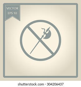 no knife symbol, no weapon, prohibited symbol 