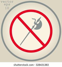 no knife symbol, no weapon, prohibited symbol