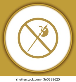 no knife symbol, no weapon, prohibited symbol 