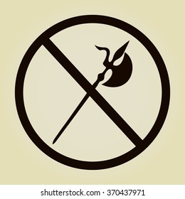 no knife symbol, no weapon, prohibited symbol 