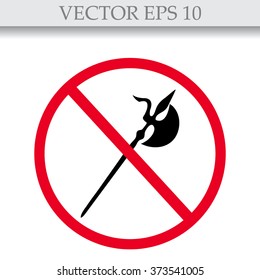 no knife symbol, no weapon, prohibited symbol 
