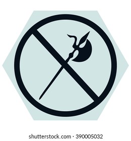 no knife symbol, no weapon, prohibited symbol 