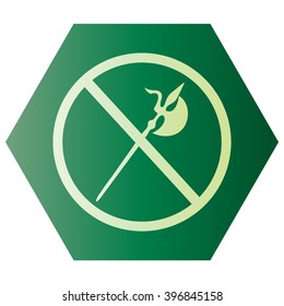 no knife symbol, no weapon, prohibited symbol 