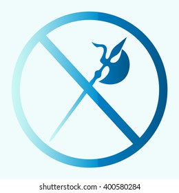 no knife symbol, no weapon, prohibited symbol 