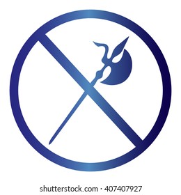 no knife symbol, no weapon, prohibited symbol 
