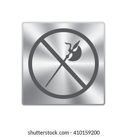 no knife symbol, no weapon, prohibited symbol 