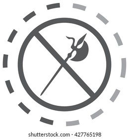 no knife symbol, no weapon, prohibited symbol 
