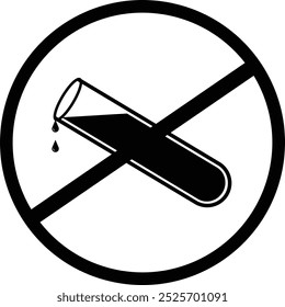 No Laboratory Chemical, Chemical ban, Laboratory symbol, Laboratory research, Chemical prohibited, No Artificial Flavors, No color added, Chemicals forbidden symbol, chemicals free