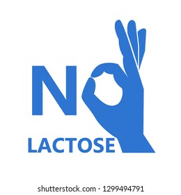 No lactose flat vector icon