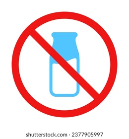No Lactose or No Milk Sign