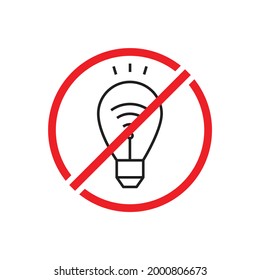 No lamp icon design vector illustration