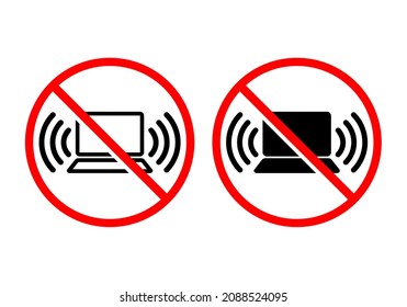 No laptop computer connection. Illustration vector
