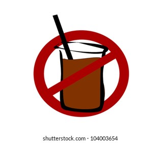 No Large Soda Or Pops Allowed Symbol