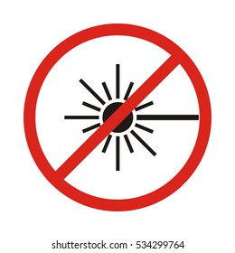 no laser sign