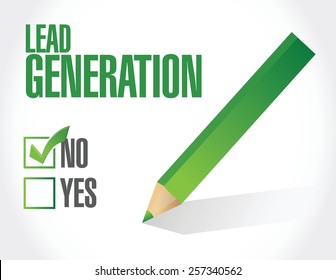 no lead generation illustration design over a white background