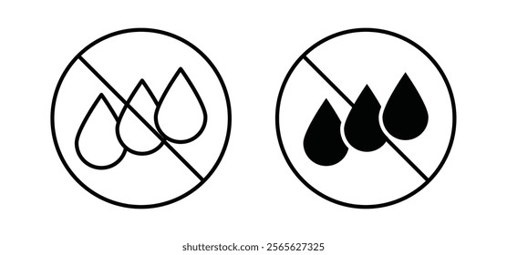 No leakage sign vector in black and red colors
