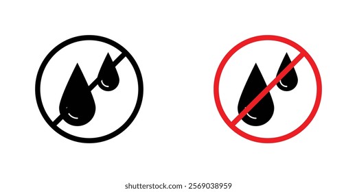 No leakage sign vector graphic pack