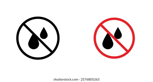 No leakage sign vector pack for web designs